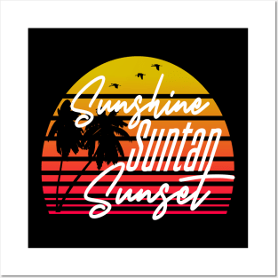 Essence of Summer is Sunshine Suntan and Sunsets Posters and Art